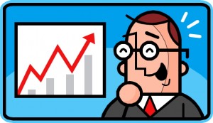 Man with stock chart
